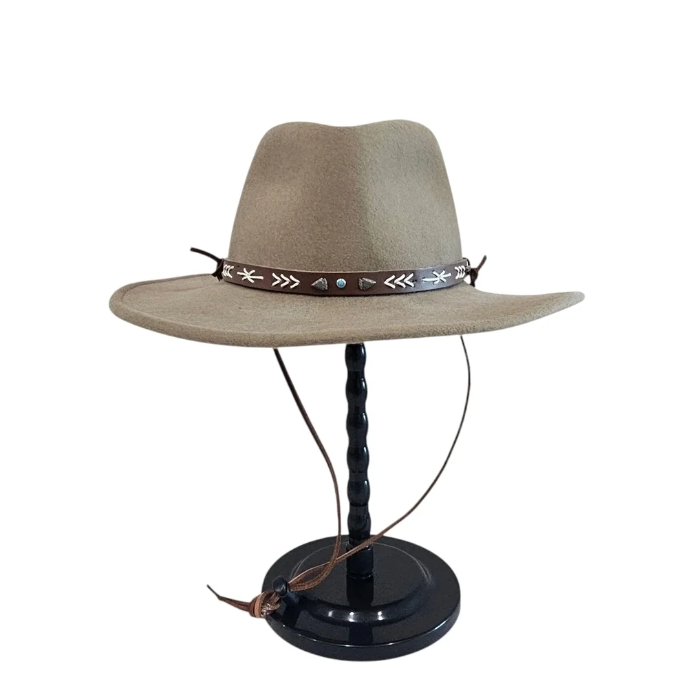 Stetson Tan Wool Hat with Brown Band